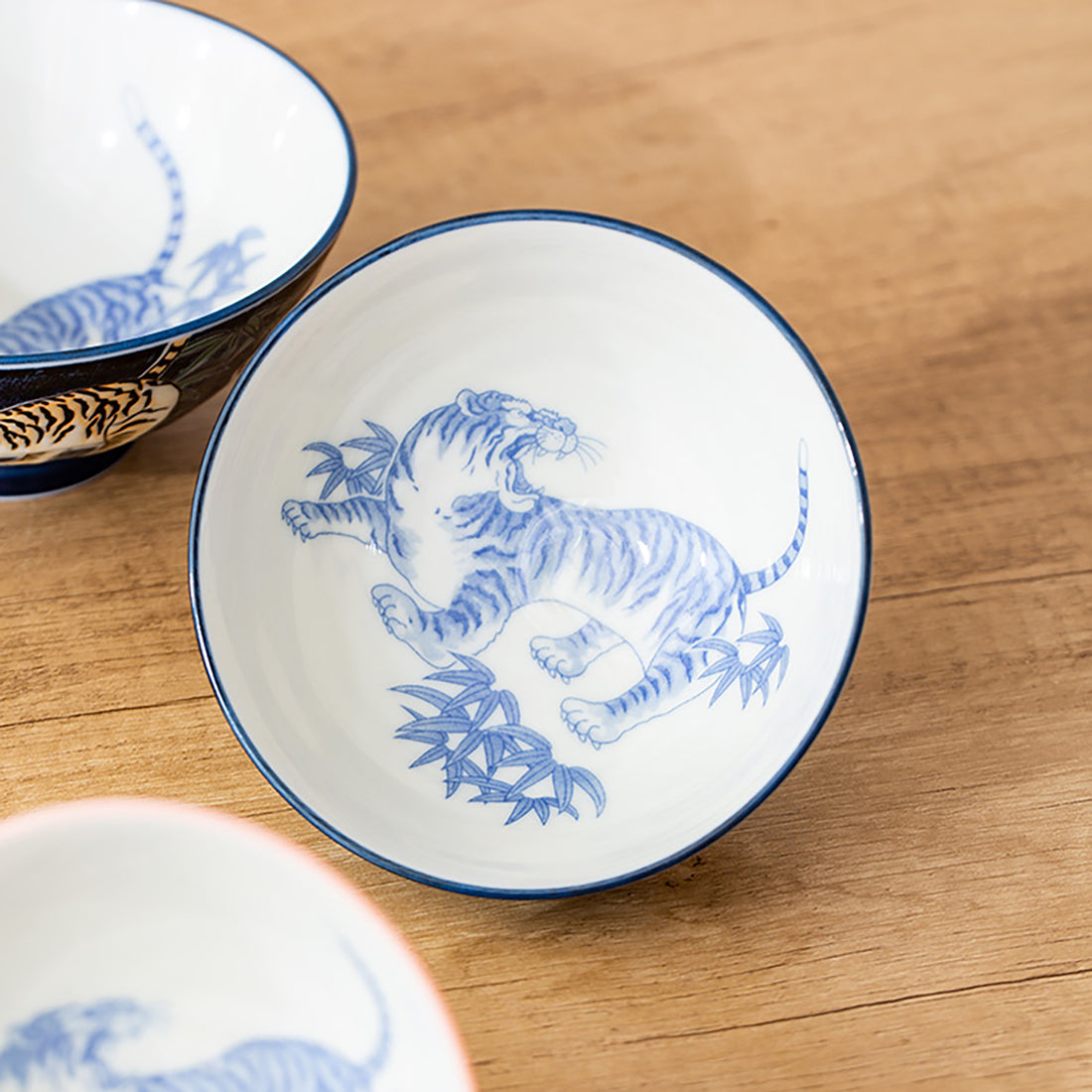 Bol en Céramique Minoyaki avec motif tigre