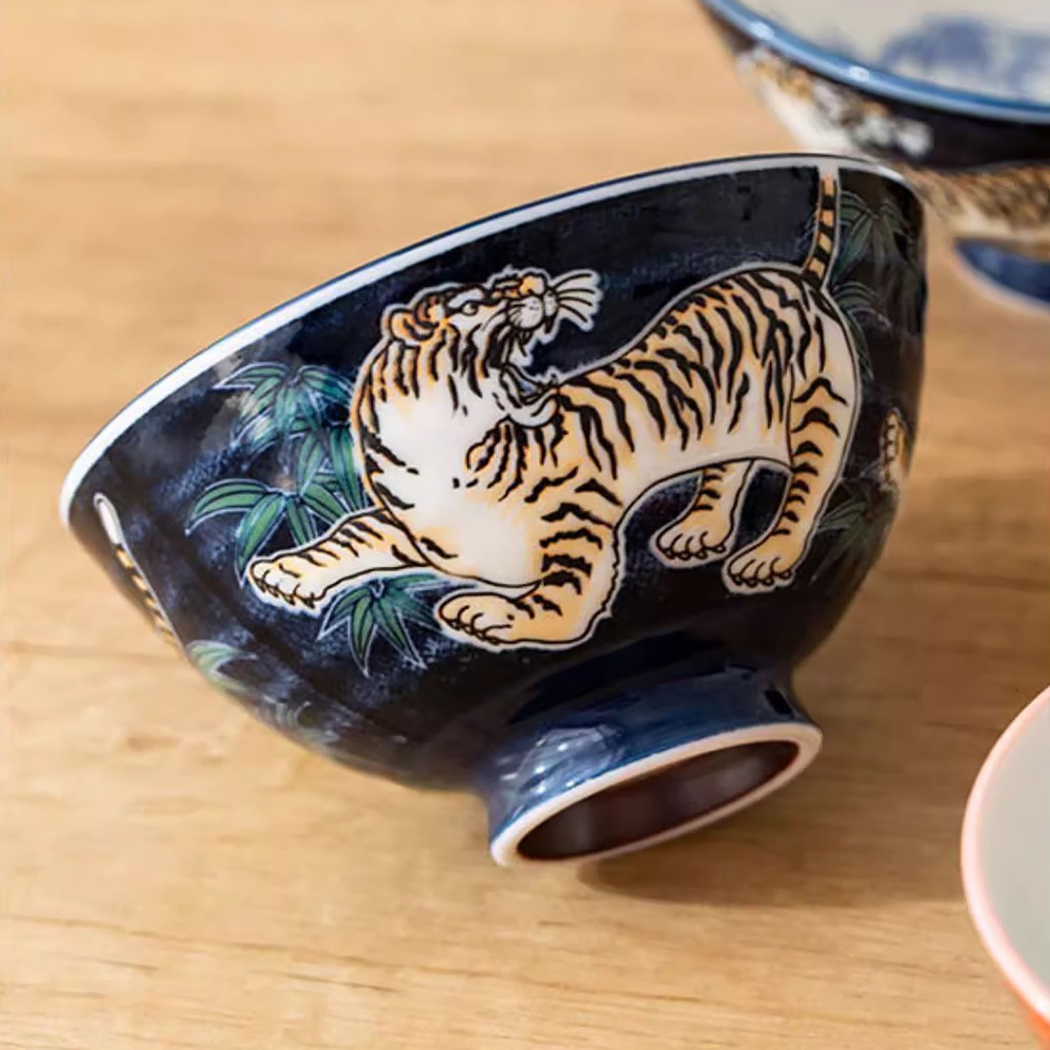 Bol en Céramique Minoyaki avec motif tigre