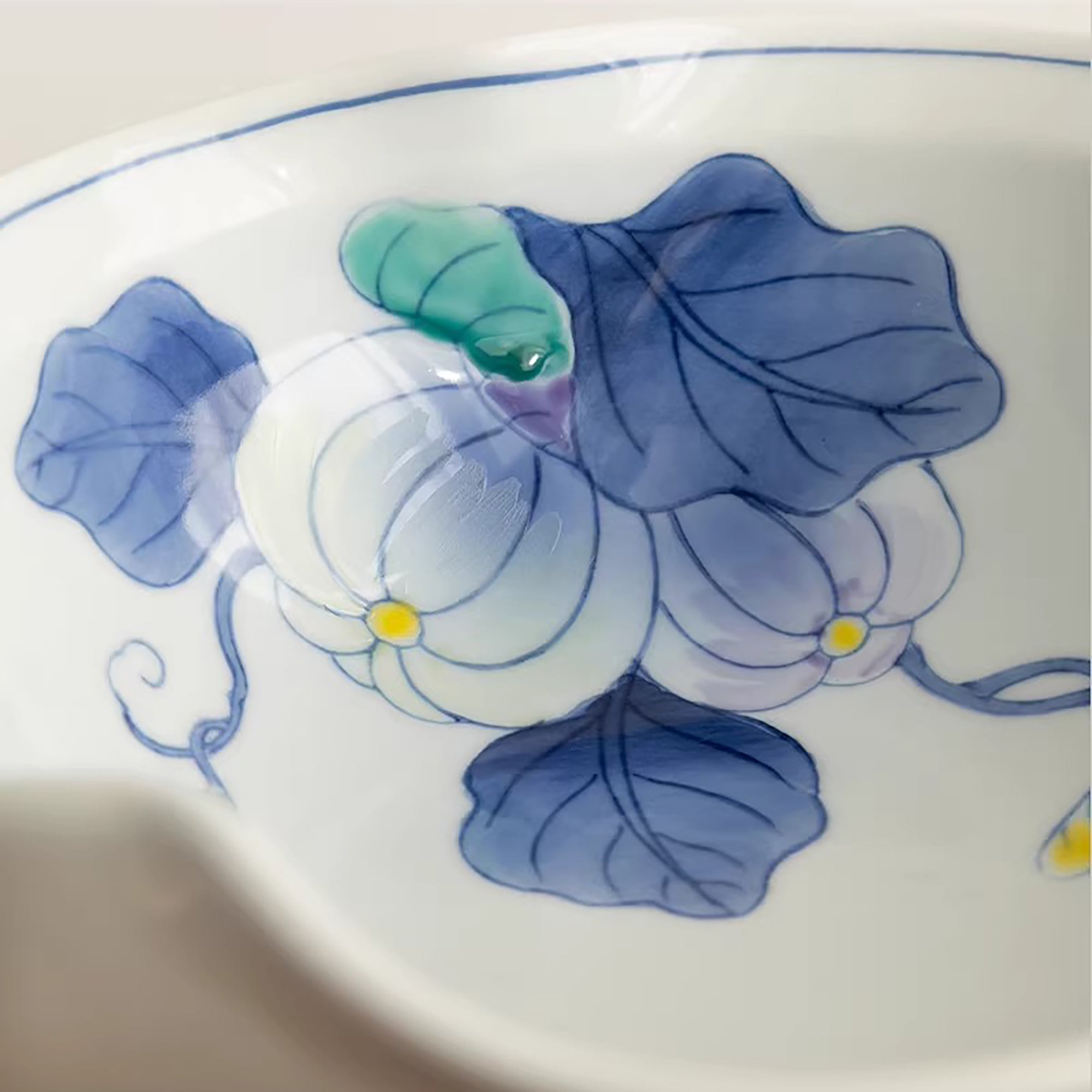 Bol profond Arita motif fleur de gourde