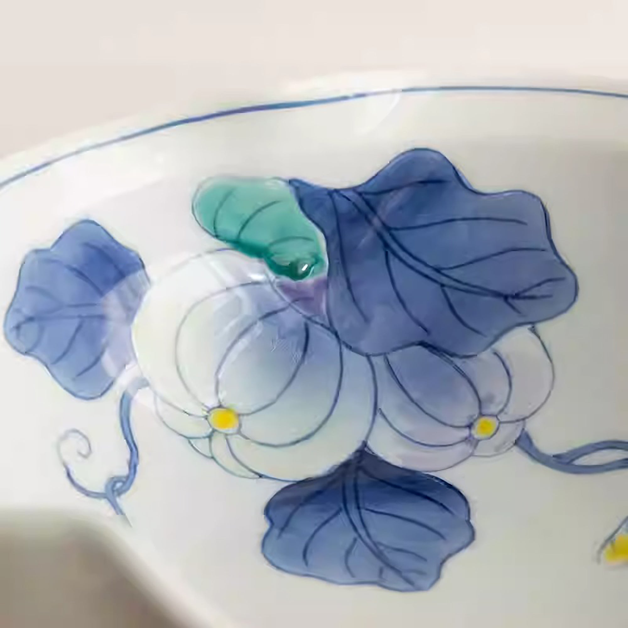 Bol profond Arita motif fleur de gourde