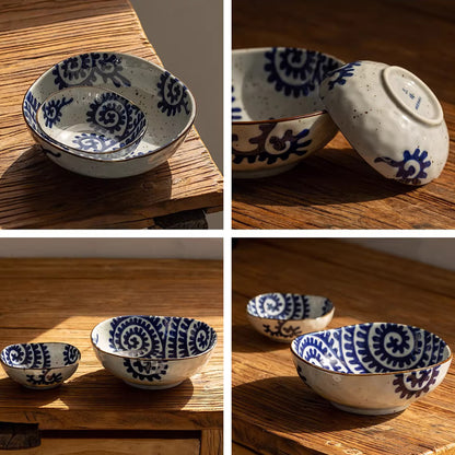 Bol Minoyaki motif Tako Karakusa