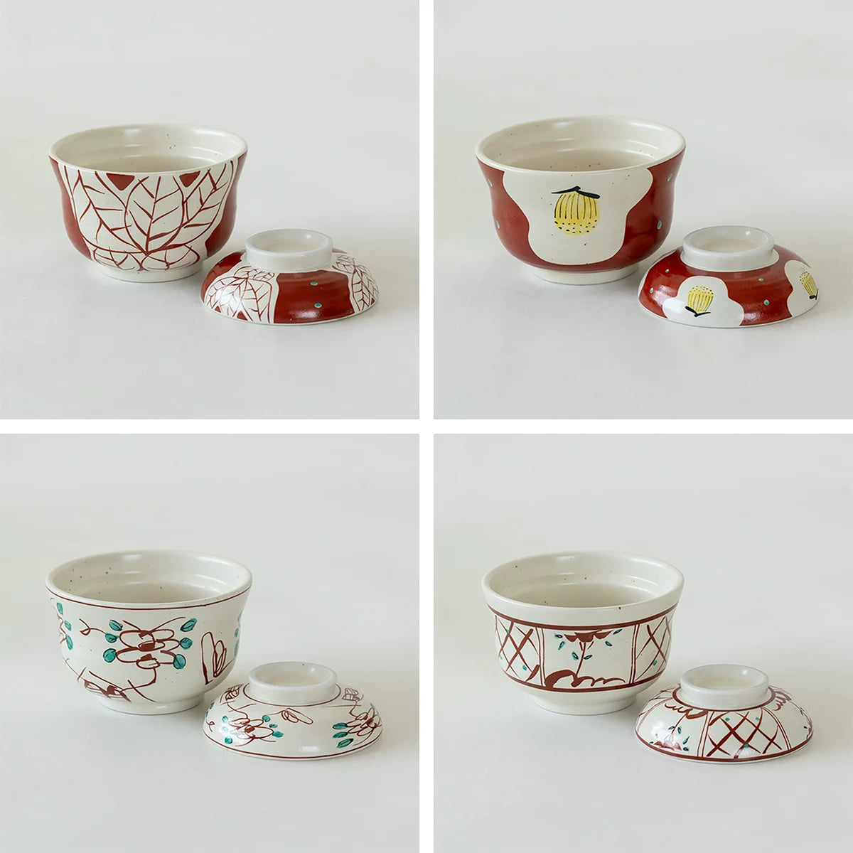 Bol à chawanmushi Setoyaki à décor Aka-e