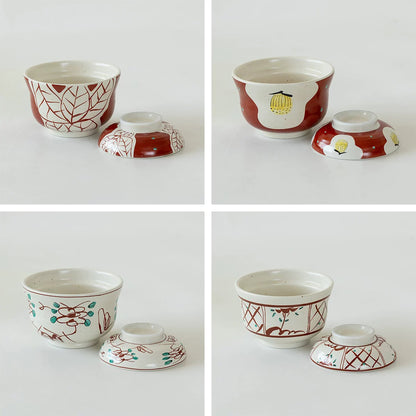 Bol à chawanmushi Setoyaki à décor Aka-e