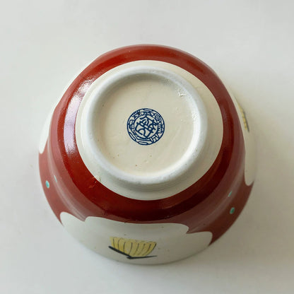 Bol à chawanmushi Setoyaki à décor Aka-e