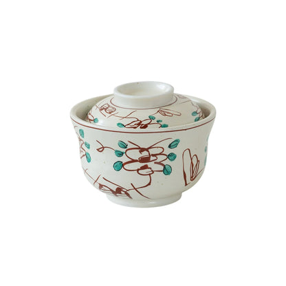 Bol à chawanmushi Setoyaki à décor Aka-e