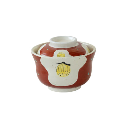 Bol à chawanmushi Setoyaki à décor Aka-e