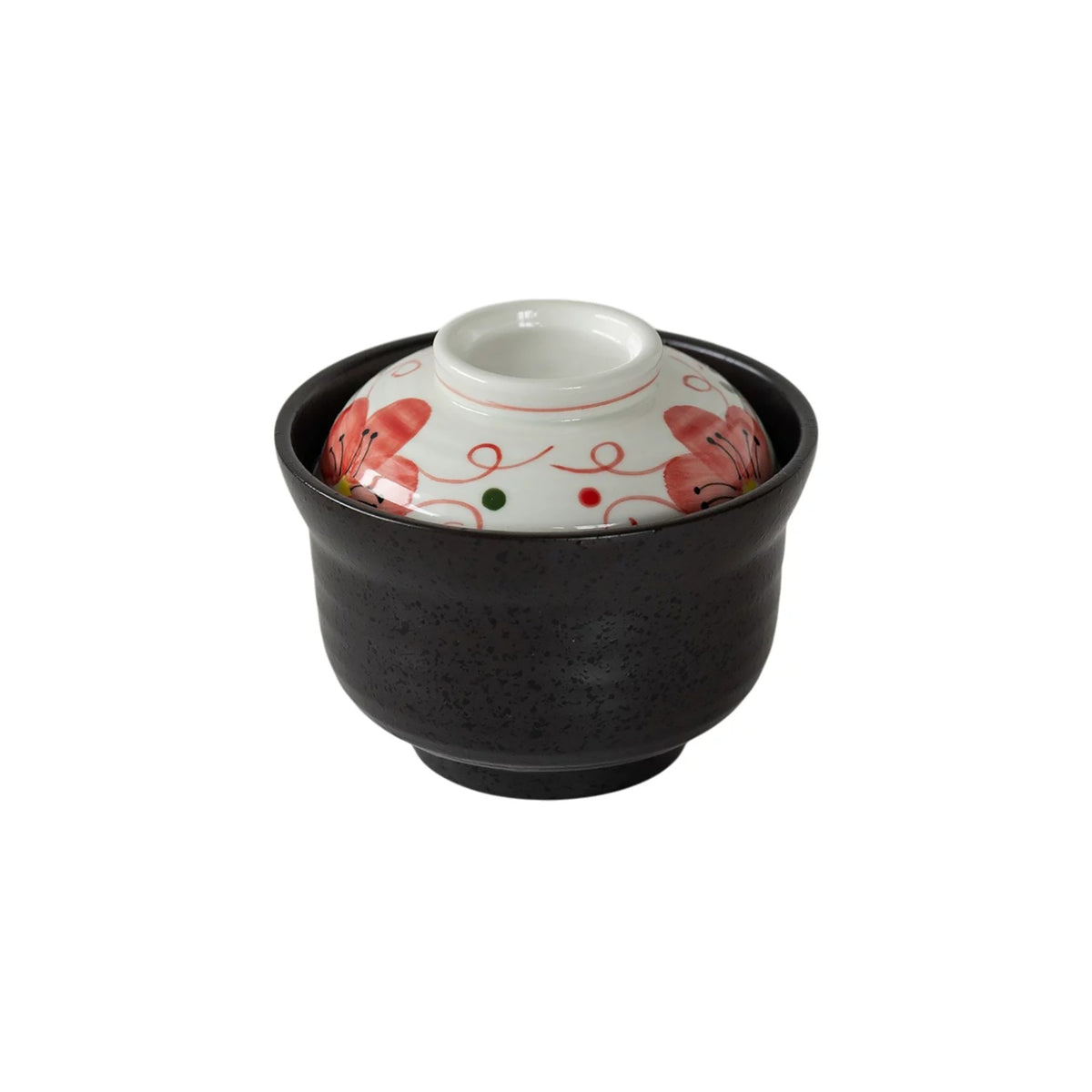 Bol à chawanmushi Setoyaki avec Fleurs de cerisier peintes à la main