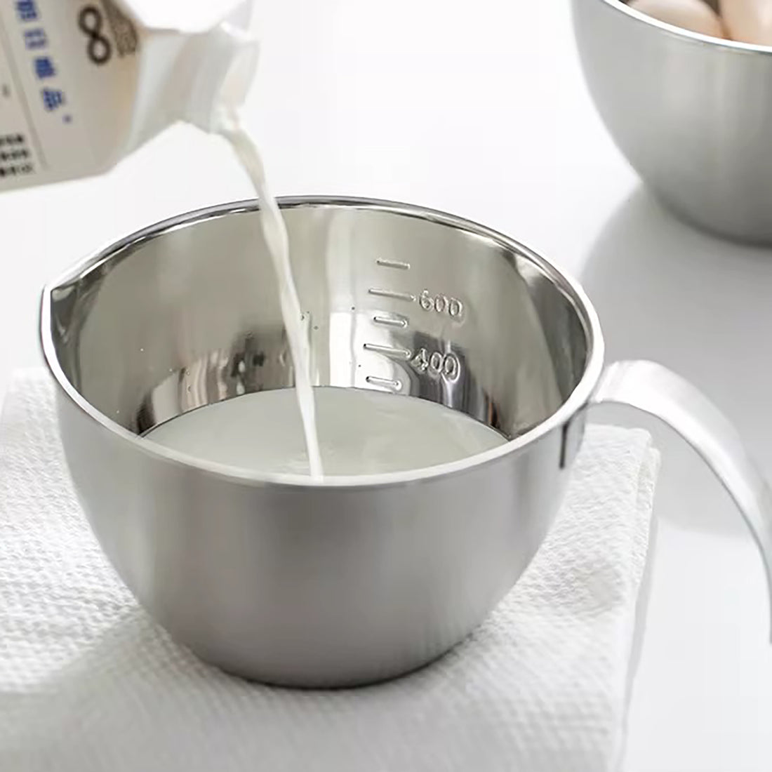 Bol de préparation inoxydable avec poignée Shimoyama