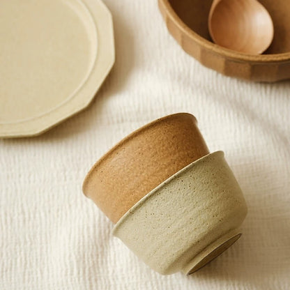 Bol à riz en grès rustique minimaliste
