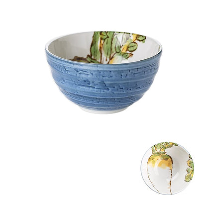 Bol en céramique Minoyaki à motifs de légumes