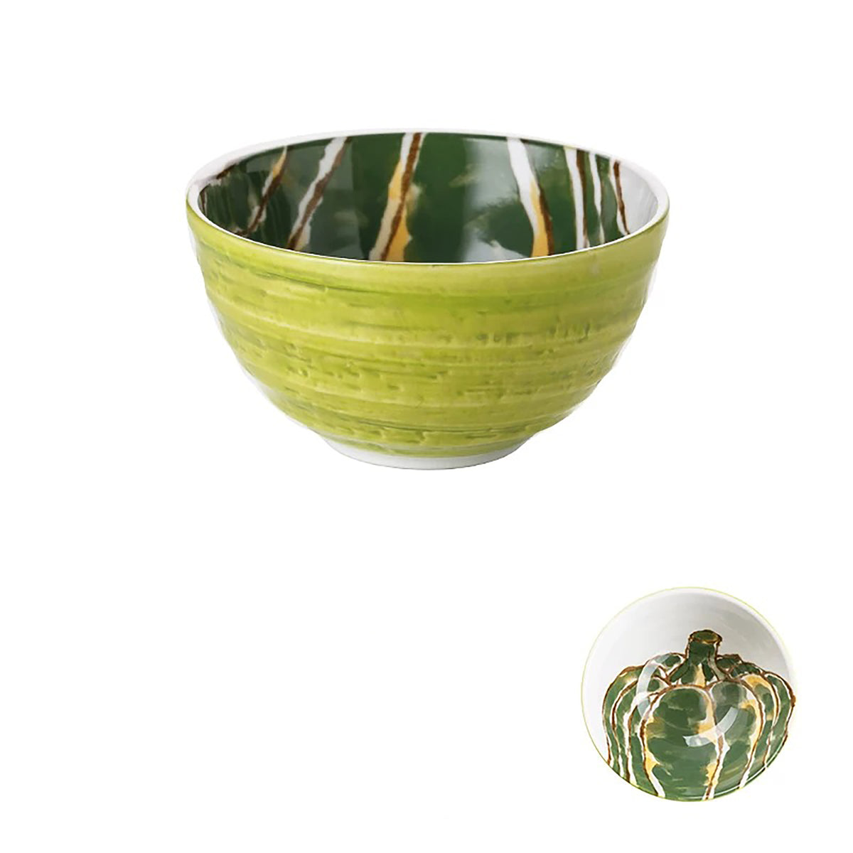 Bol en céramique Minoyaki à motifs de légumes