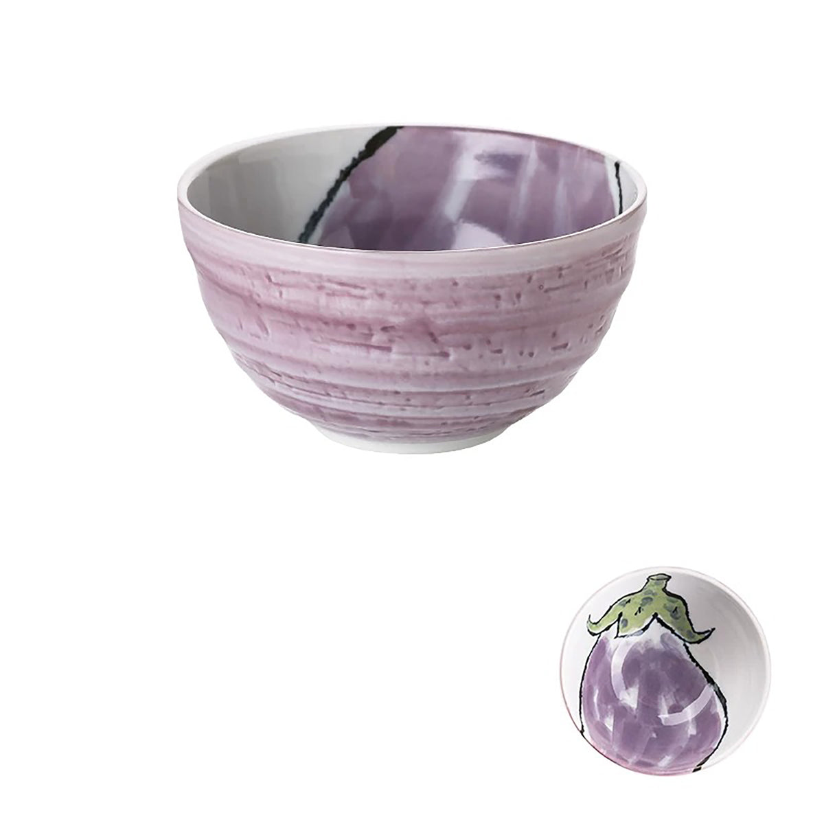 Bol en céramique Minoyaki à motifs de légumes