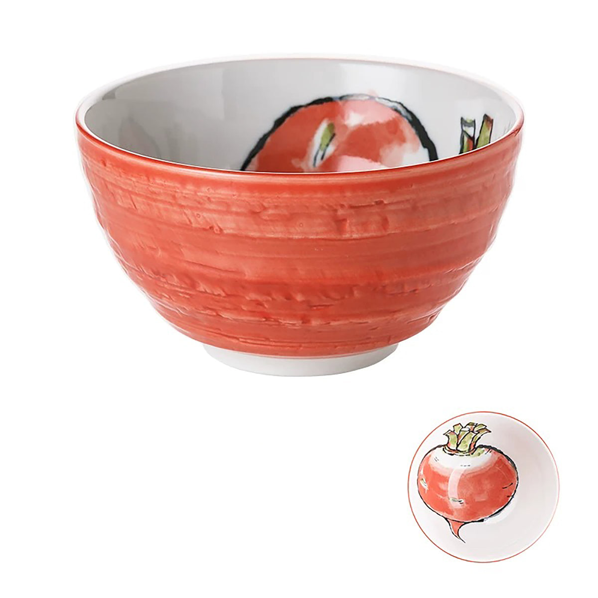 Bol en céramique Minoyaki à motifs de légumes