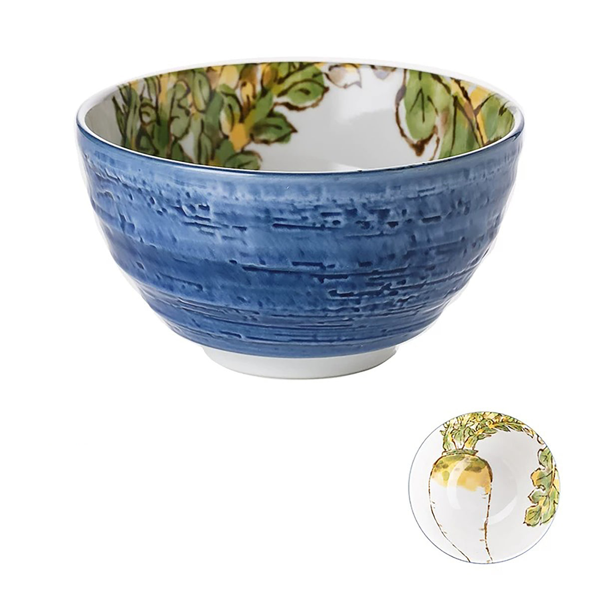 Bol en céramique Minoyaki à motifs de légumes