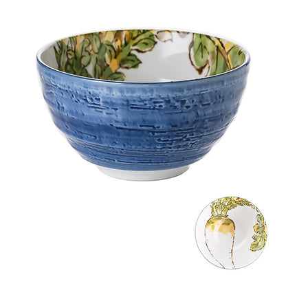 Bol en céramique Minoyaki à motifs de légumes