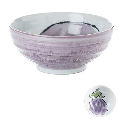 Bol en céramique Minoyaki à motifs de légumes
