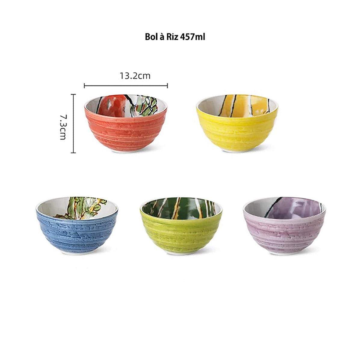 Bol en céramique Minoyaki à motifs de légumes