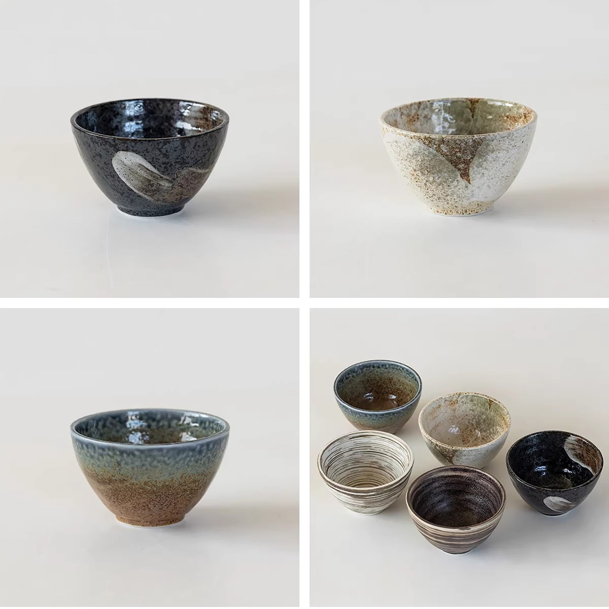 Bol Minoyaki en grès style minimaliste japonais