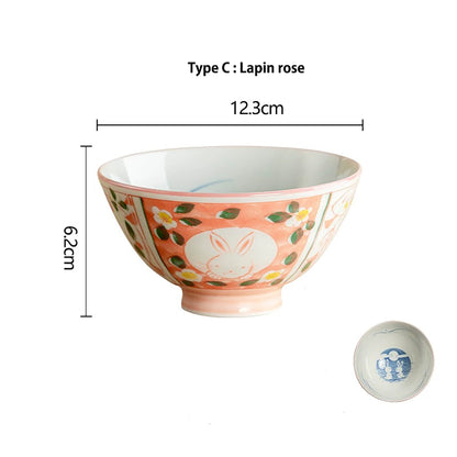 Reisschalen mit japanischem Glücksdesign