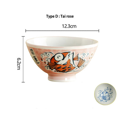 Reisschalen mit japanischem Glücksdesign