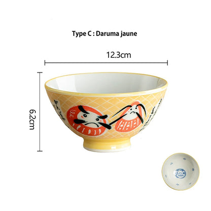 Reisschalen mit japanischem Glücksdesign