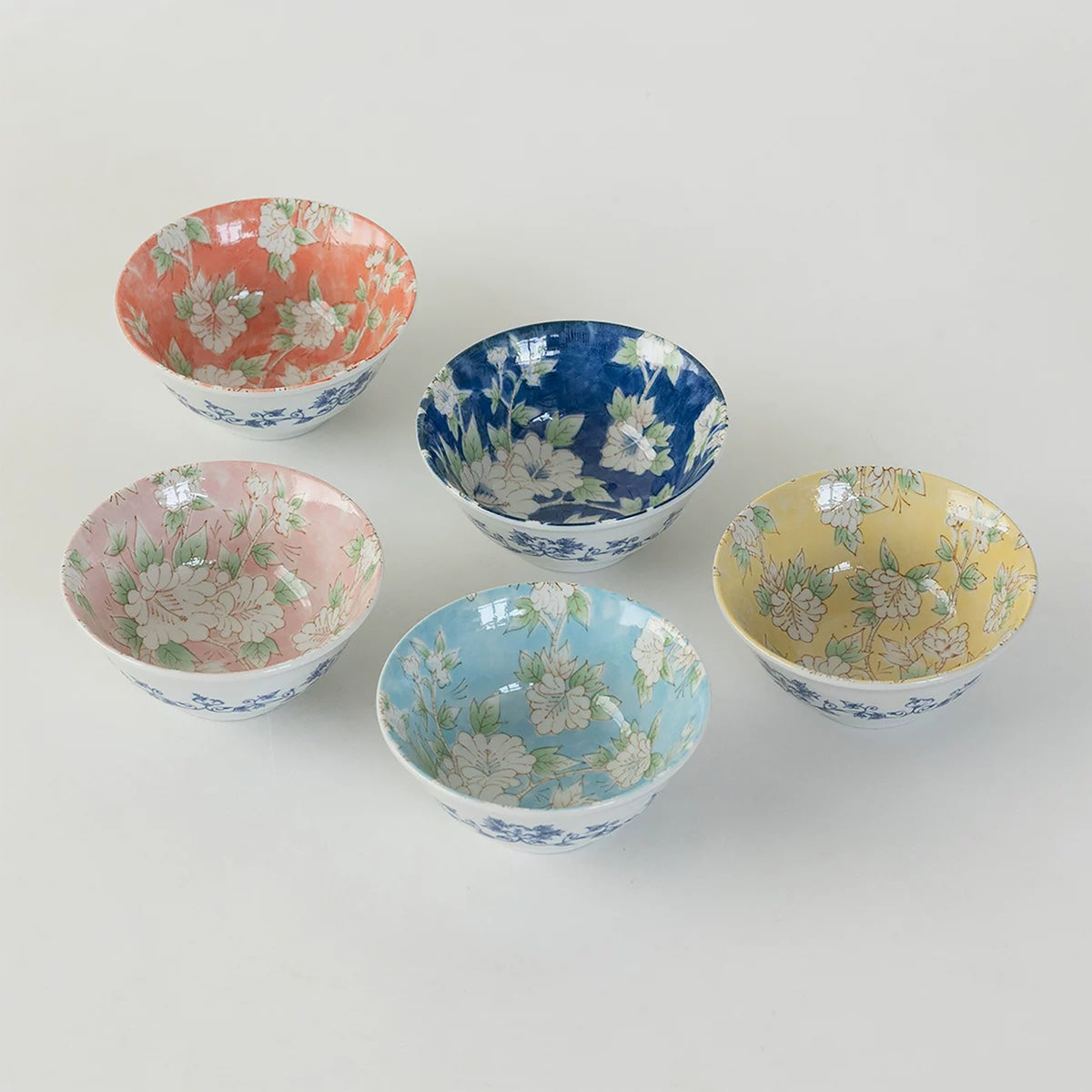 Bol Mino-yaki à motifs de fleurs d&