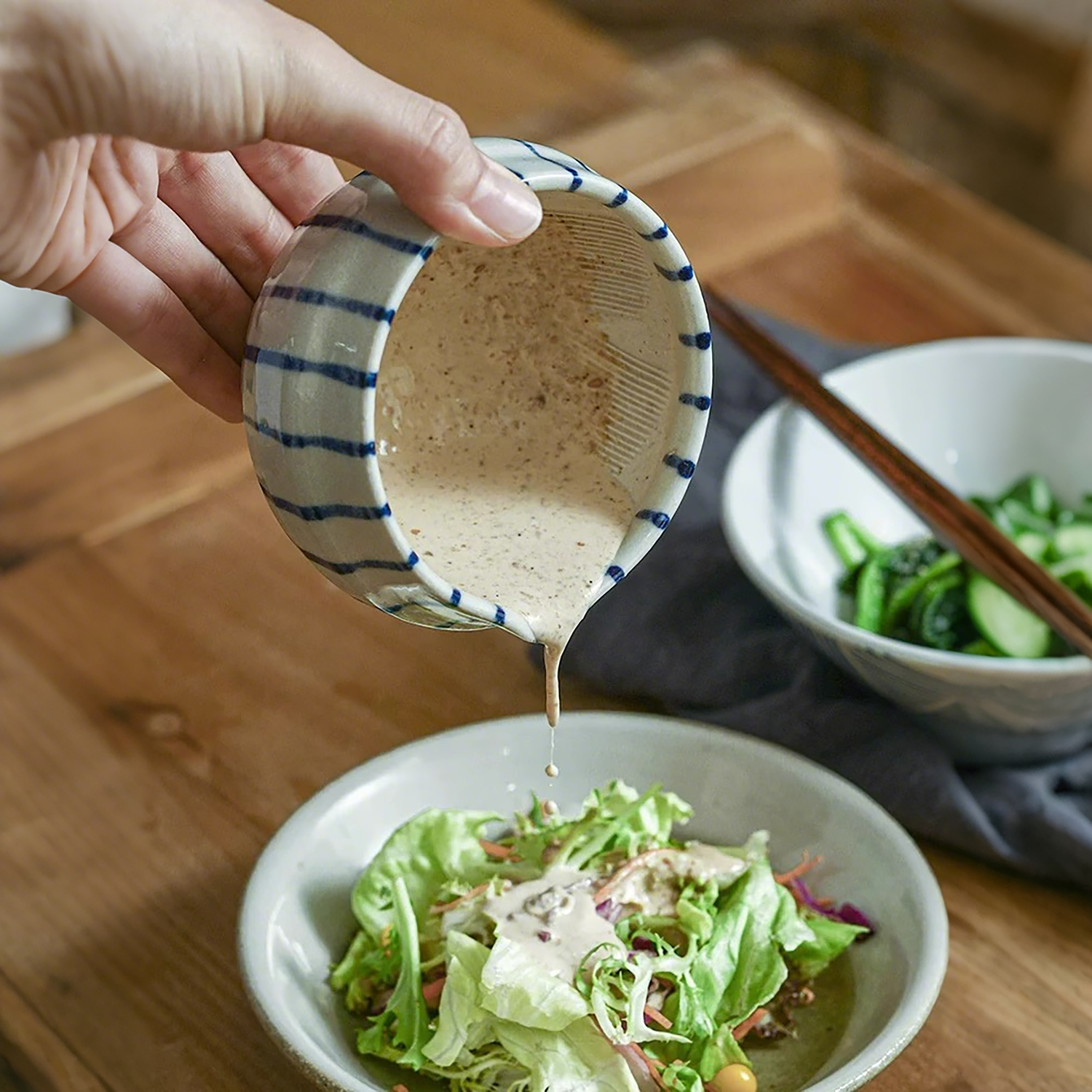 Bol à moudre japonais en céramique Seto-yaki