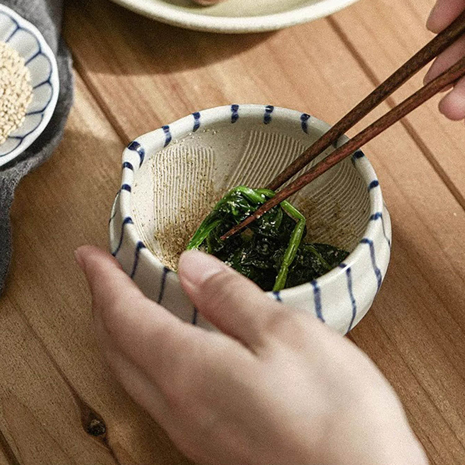 Bol à moudre japonais en céramique Seto-yaki