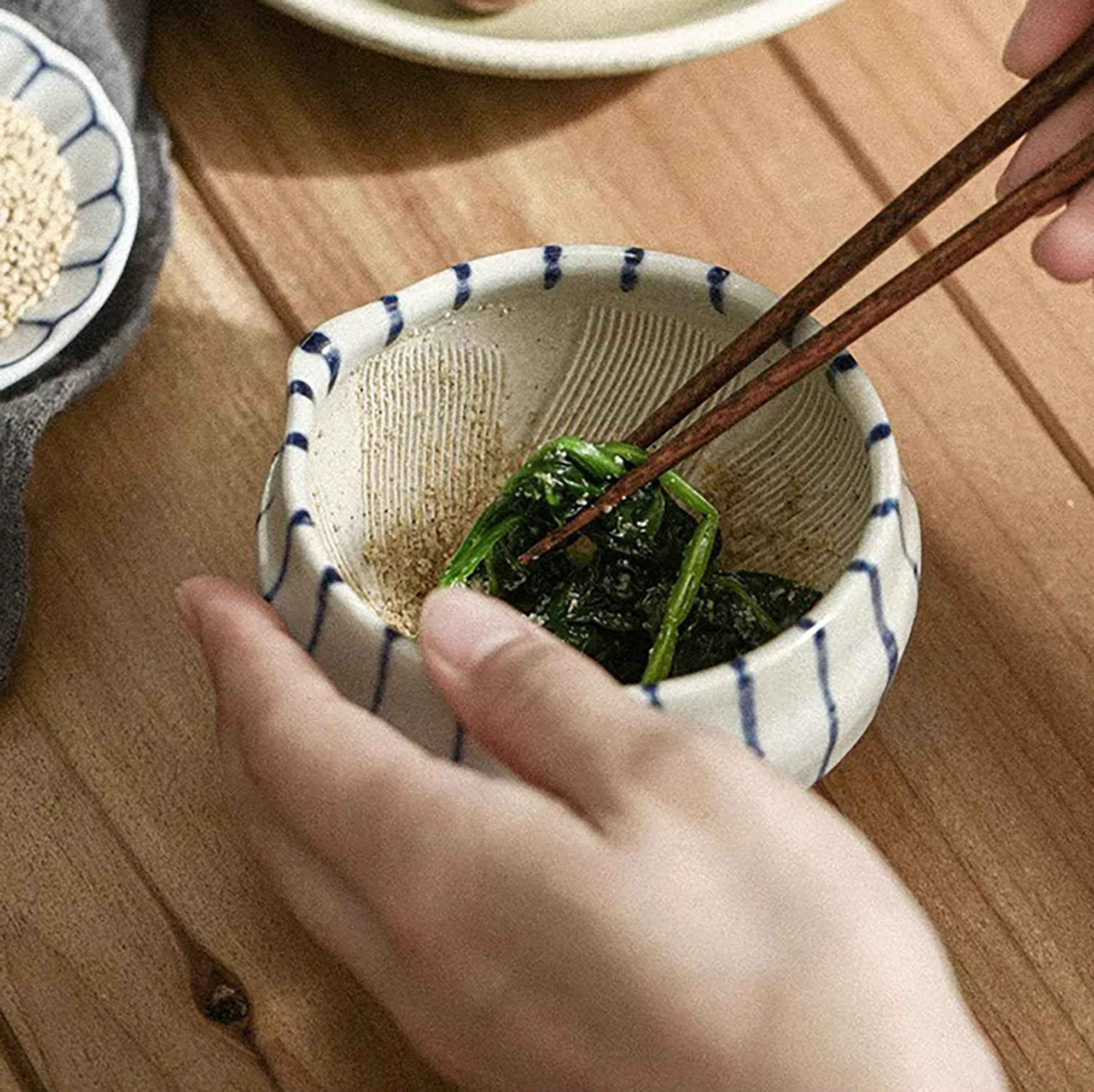 Bol à moudre japonais en céramique Seto-yaki