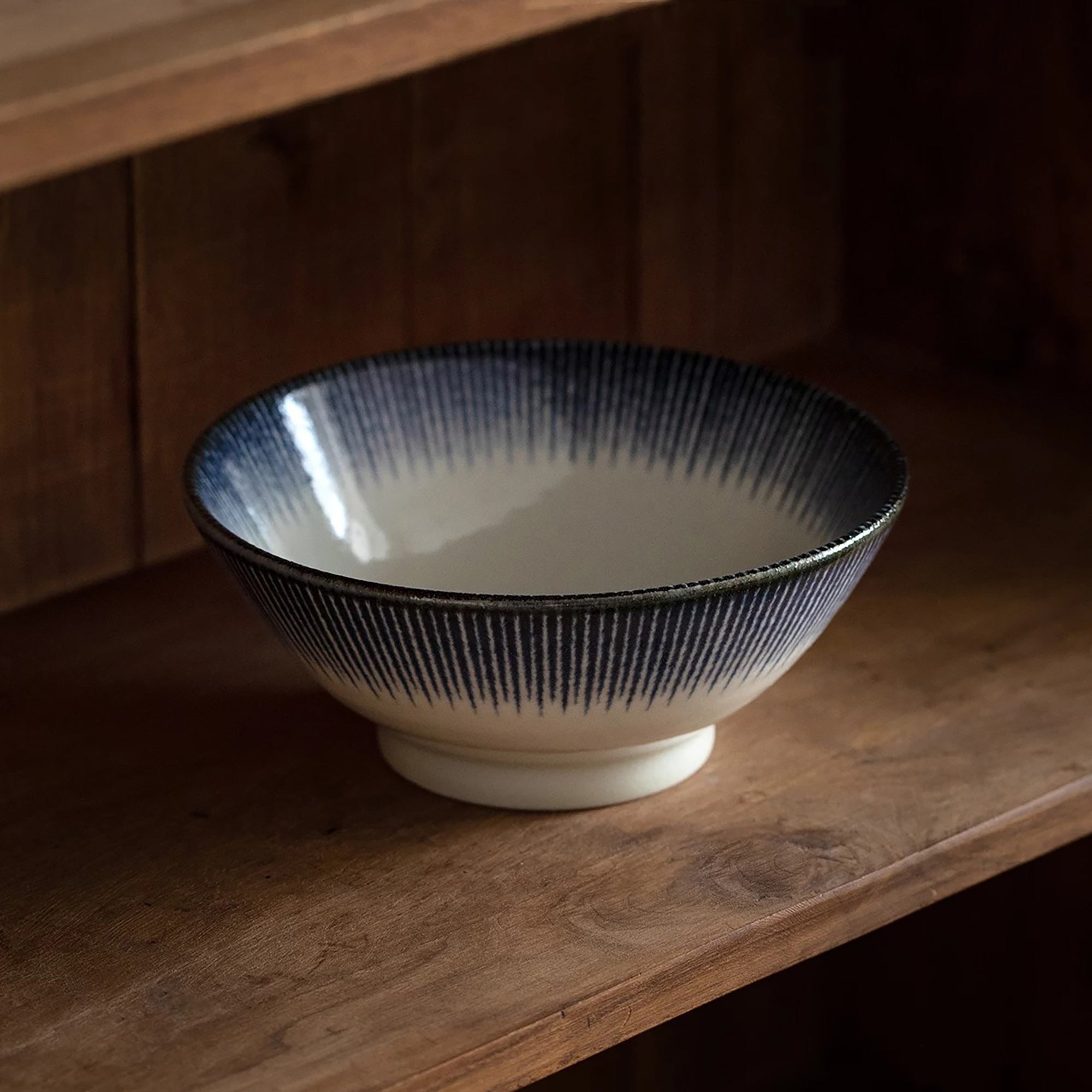 Bol à ramen japonais Hatsuichi motif jūso bleu