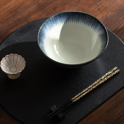 Bol à ramen japonais Hatsuichi motif jūso bleu