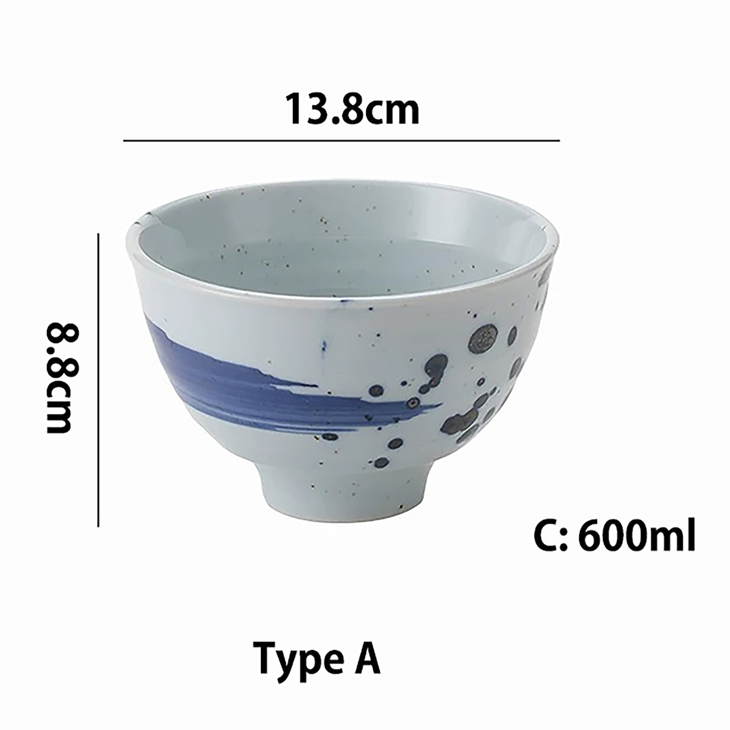 Bol japonais Hatsuichi décor soufflé sumi-e en porcelaine