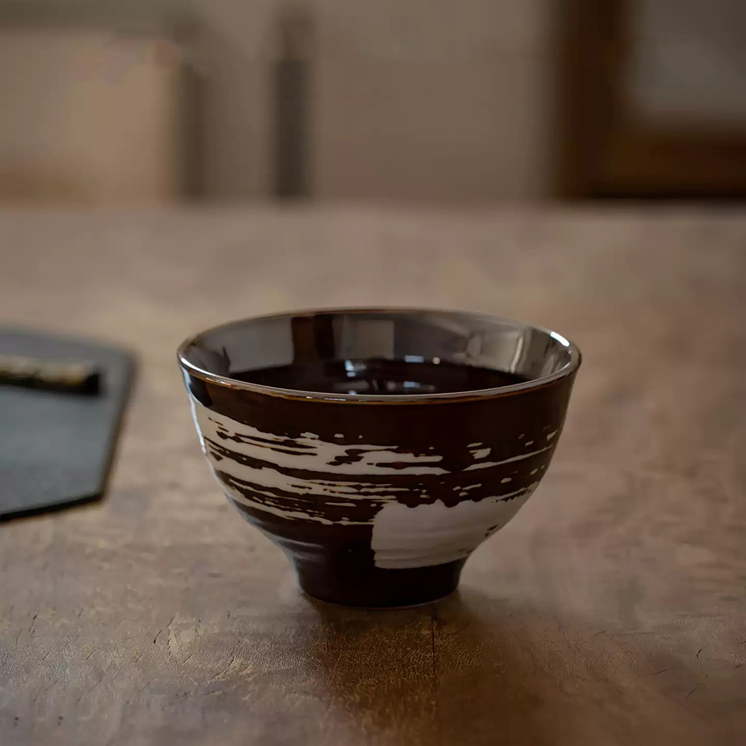 Bol japonais Hatsuichi décor soufflé sumi-e en porcelaine