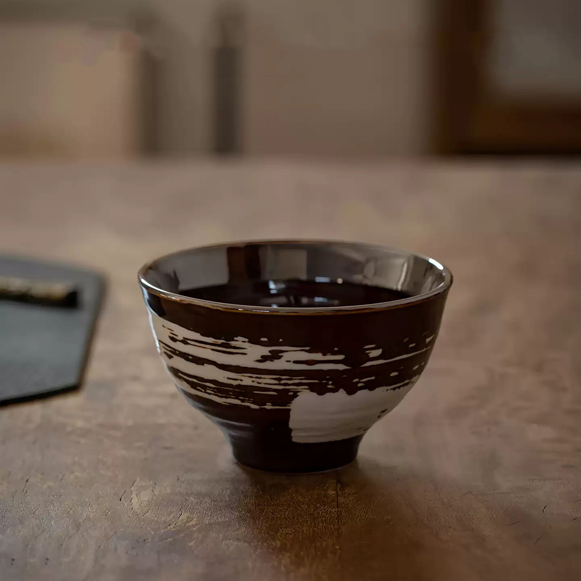 Bol japonais Hatsuichi décor soufflé sumi-e en porcelaine