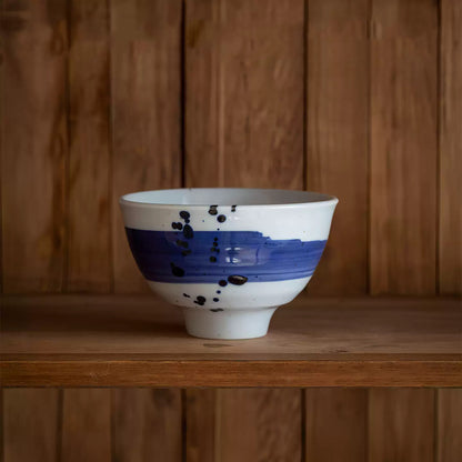 Bol japonais Hatsuichi décor soufflé sumi-e en porcelaine