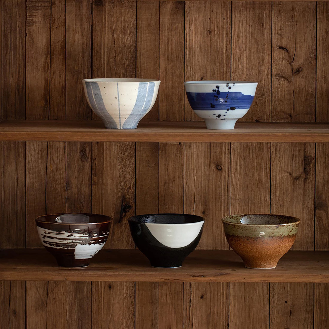 Bol japonais Hatsuichi décor soufflé sumi-e en porcelaine