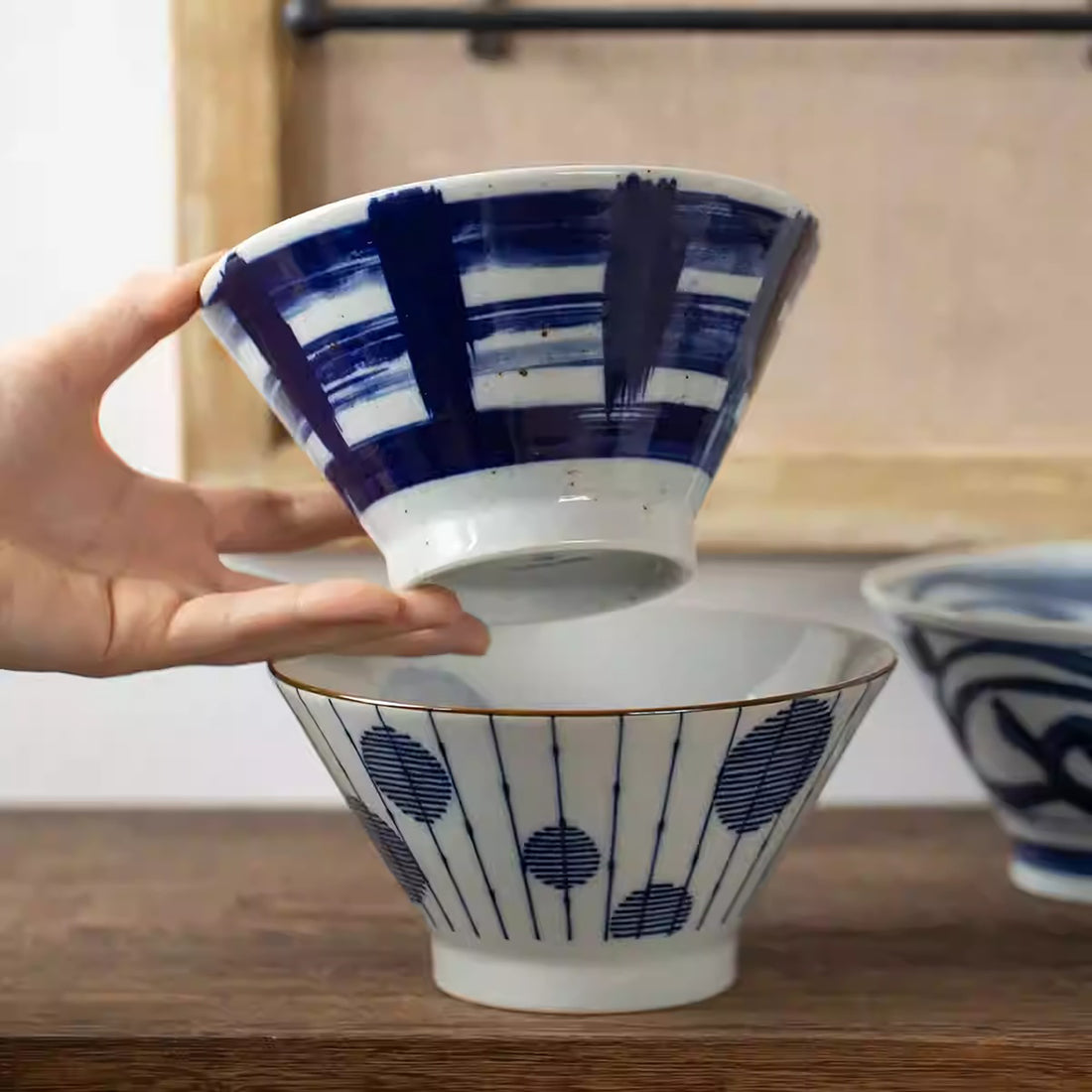 Bol à ramen Minoyaki peint à la main