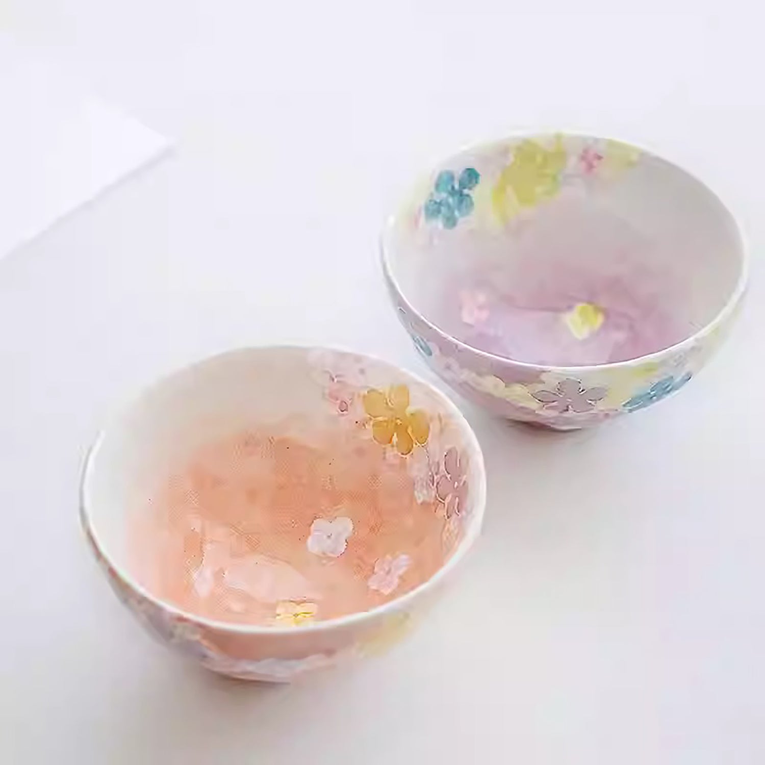 Bol à riz Seto-yaki dégradé floral