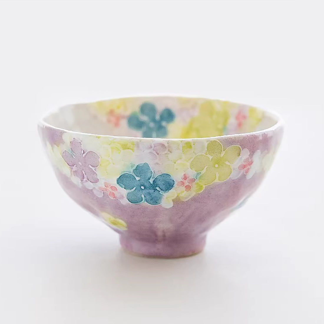 Bol à riz Seto-yaki dégradé floral