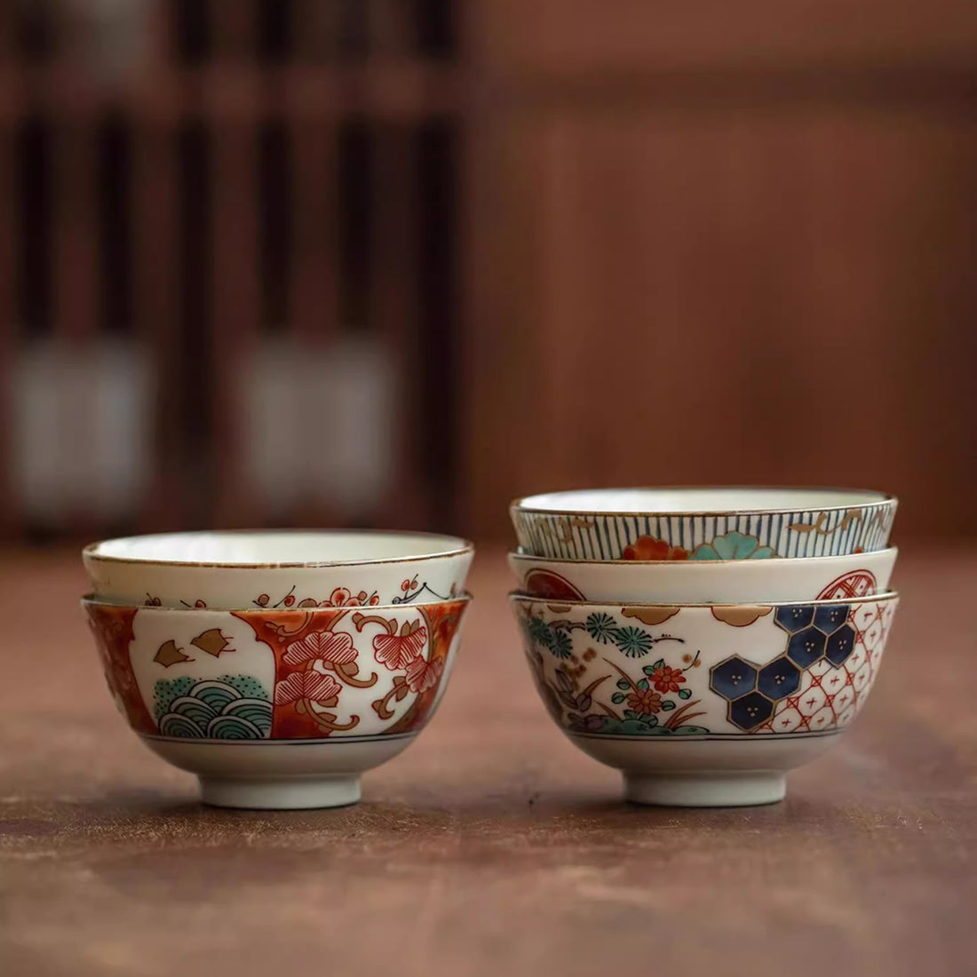 Bols japonais en céramique Mino-yaki avec Style Ko-Imari