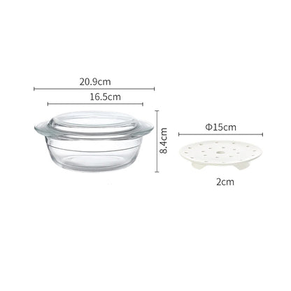 Bol vapeur en verre pour micro-ondes Shimoyama
