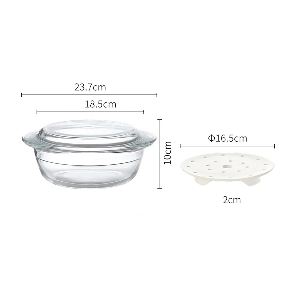 Bol vapeur en verre pour micro-ondes Shimoyama