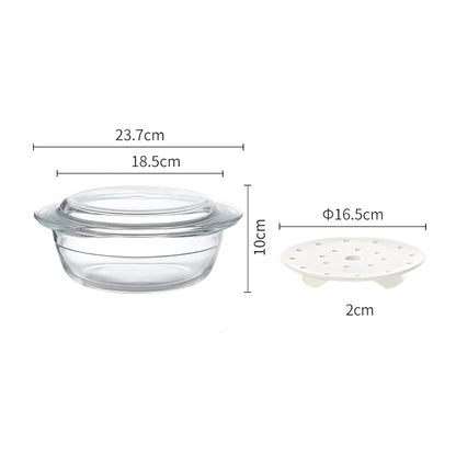 Bol vapeur en verre pour micro-ondes Shimoyama