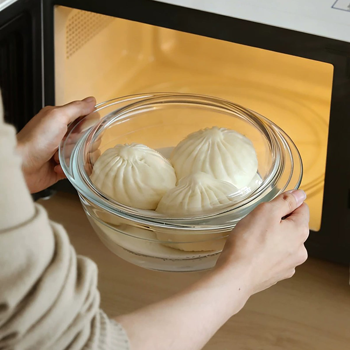 Bol vapeur en verre pour micro-ondes Shimoyama