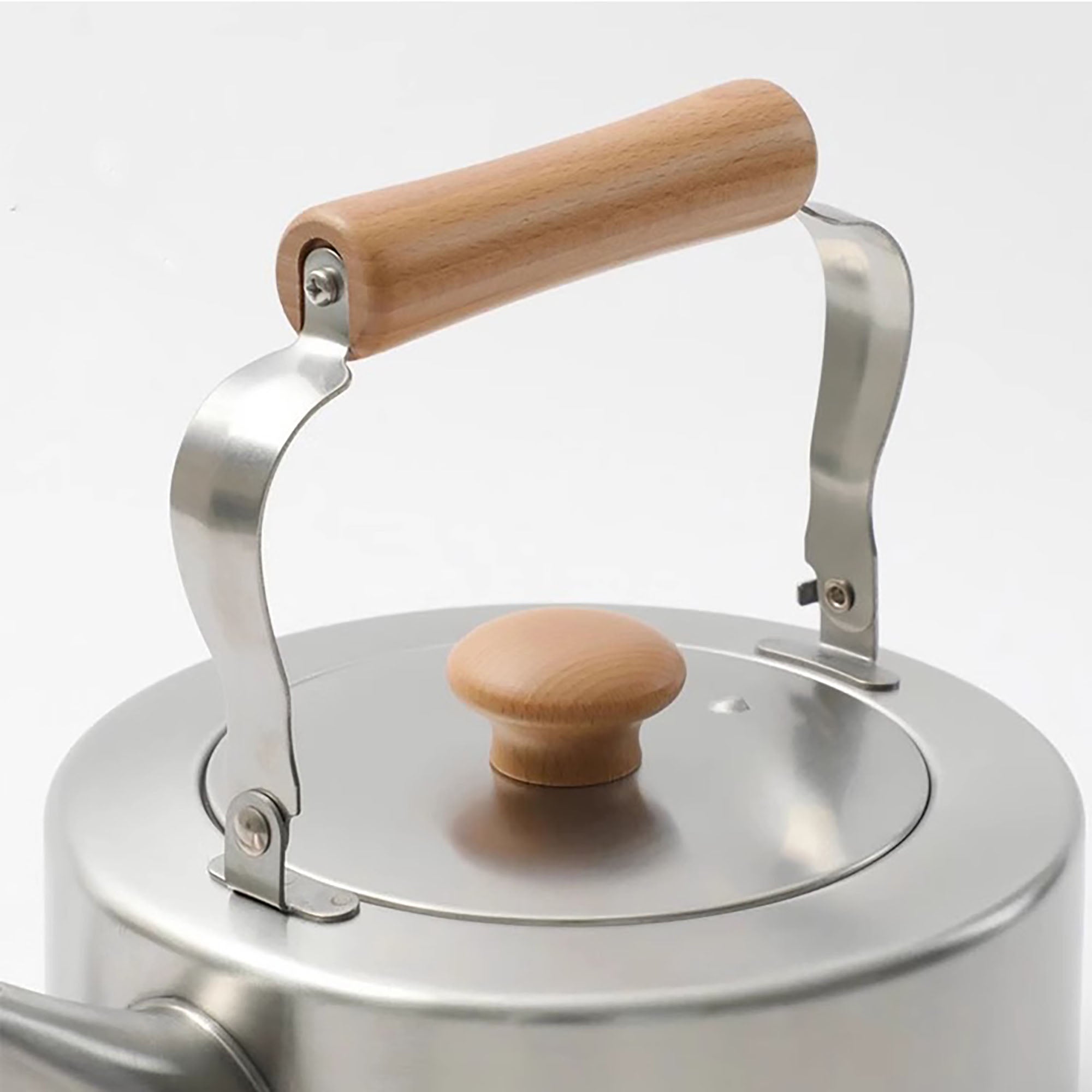 Bouilloire japonaise en inox FREIZ avec poignée en bois