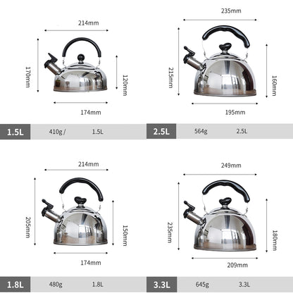 Bouilloire sifflante en acier inoxydable NAGAO de Tsubame Sanjo