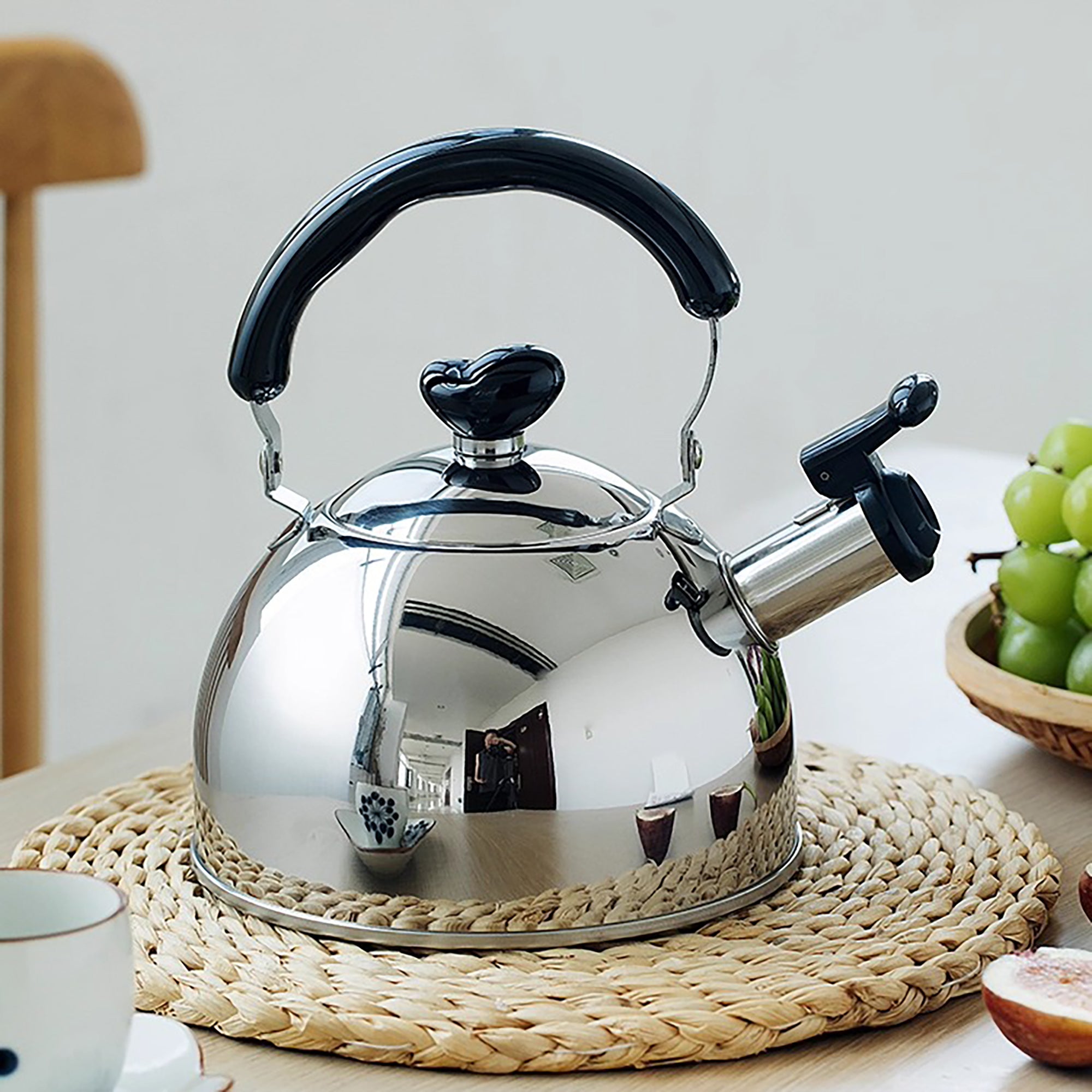 Bouilloire sifflante en acier inoxydable NAGAO de Tsubame Sanjo