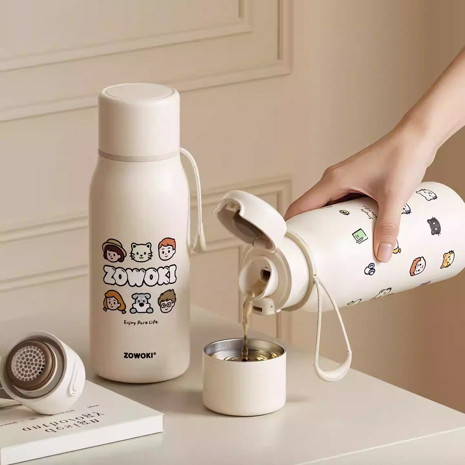 Bouteille isotherme inox avec filtre intégré