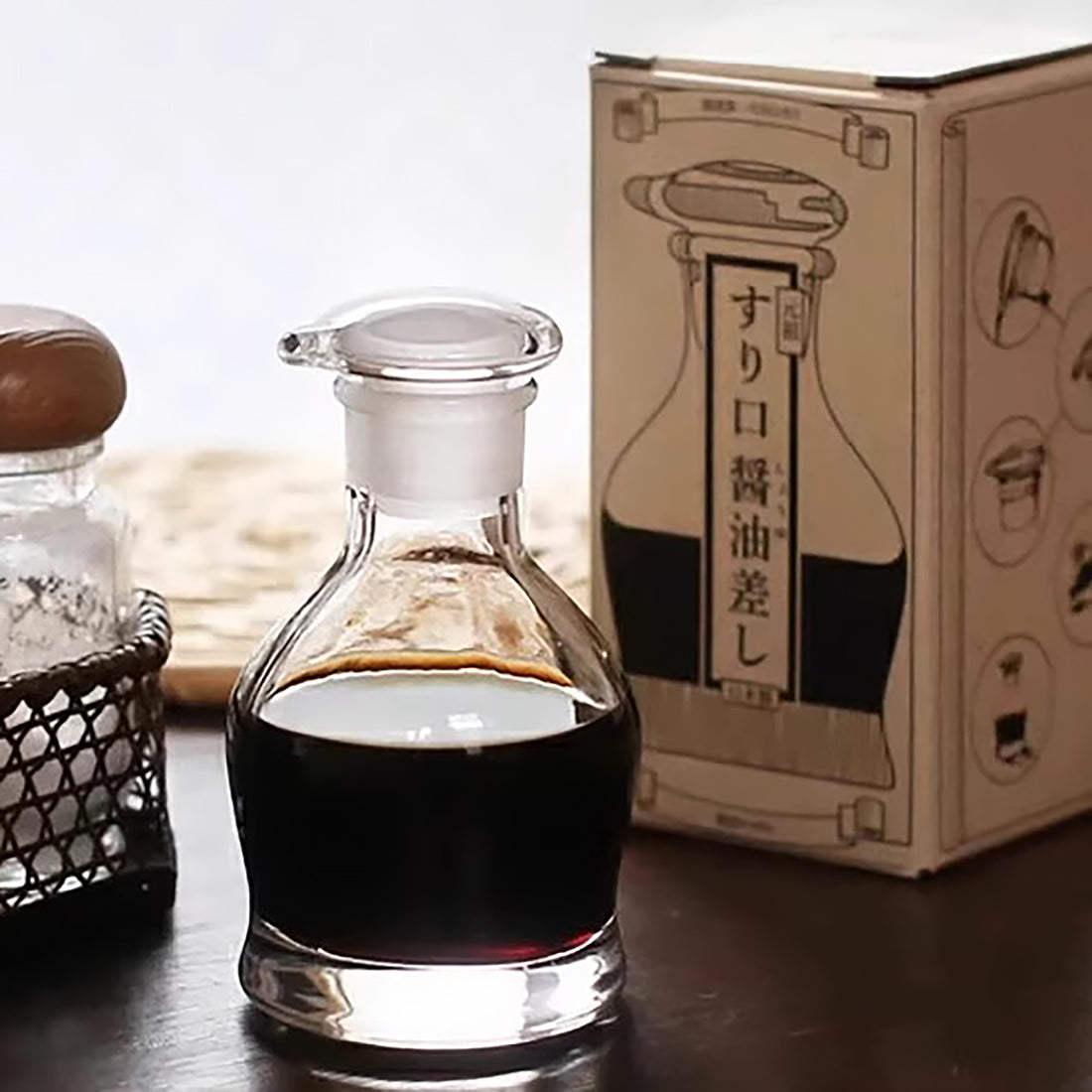 Bouteille à sauce en verre Hirota