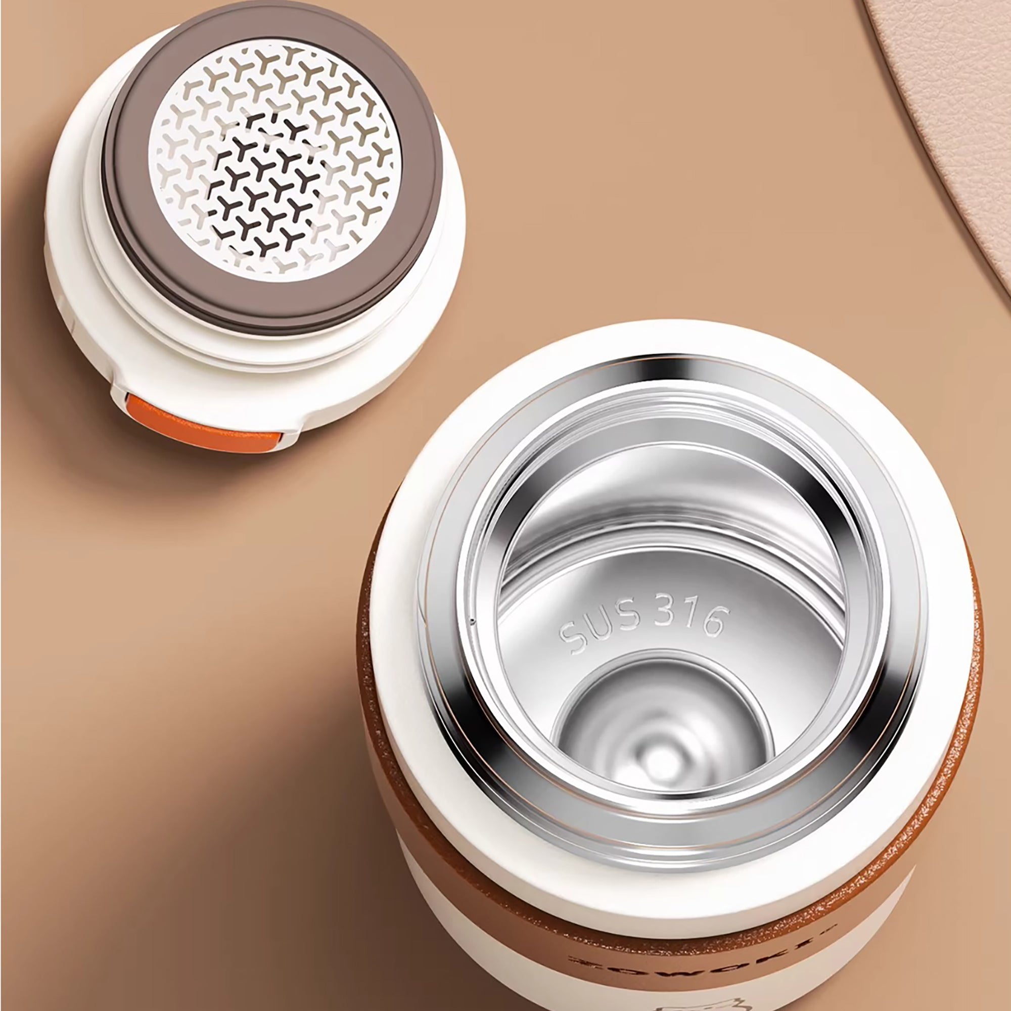 Bouteille isotherme 316 inox avec filtre intégré